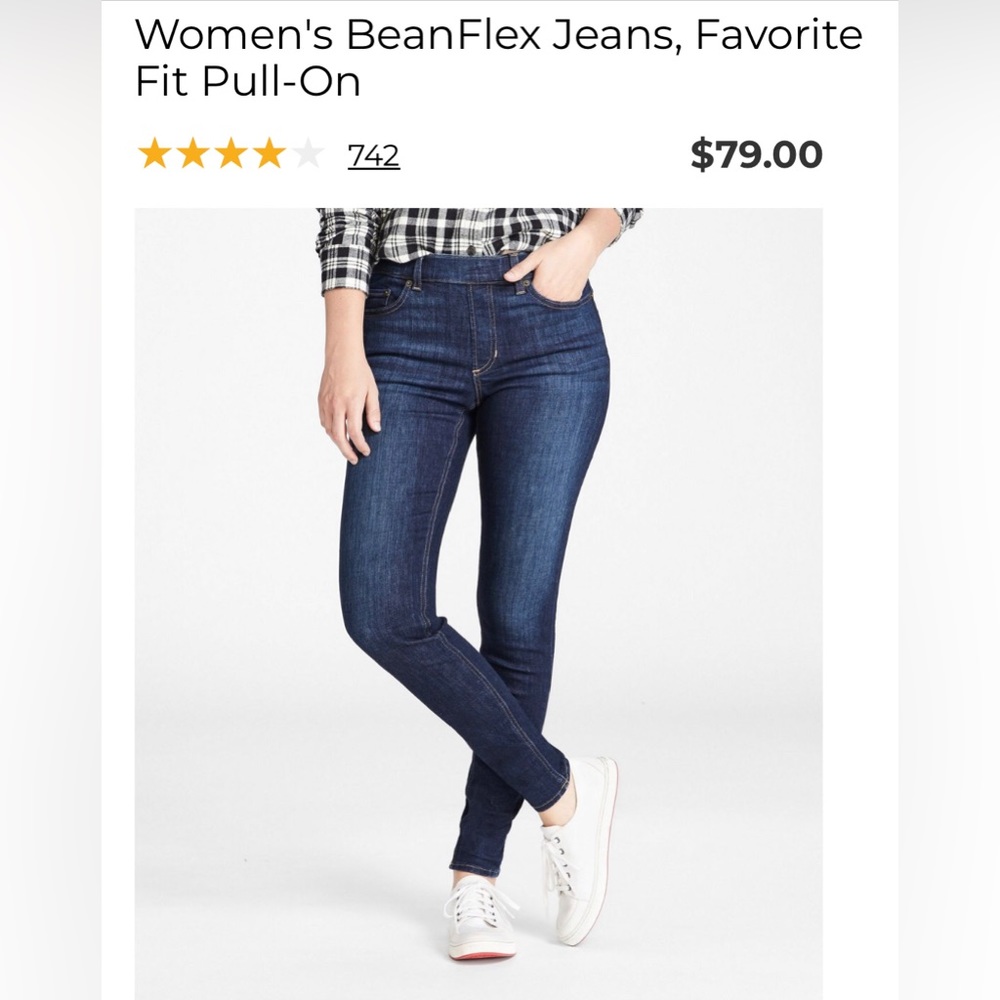 LL Bean Pull on Jeans Size 8P